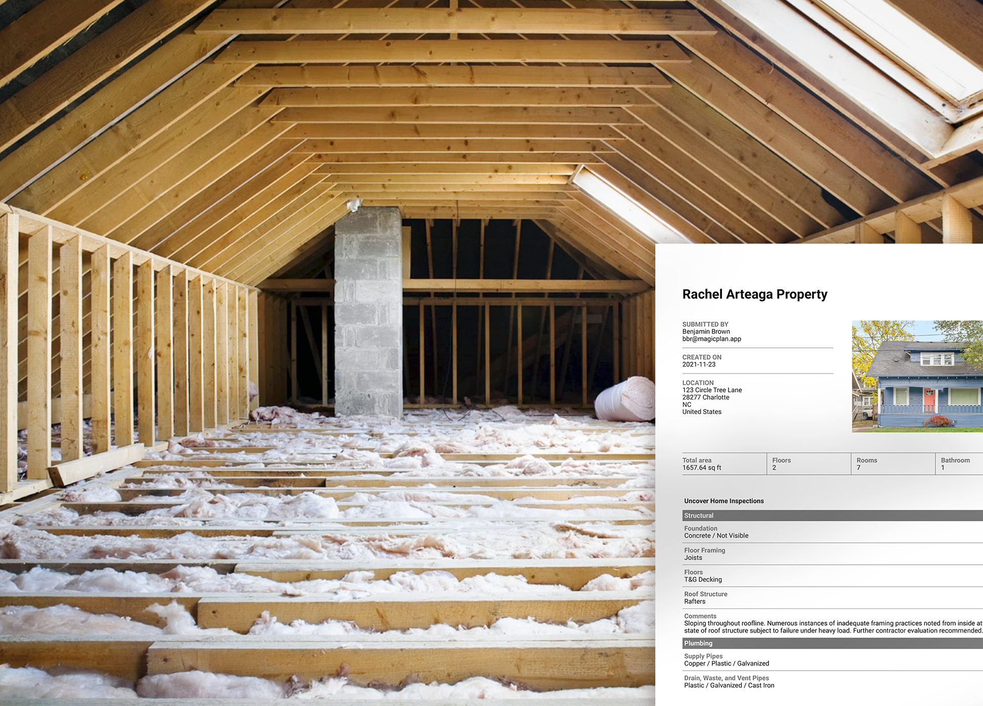 Magicplan For Inspection Professionals   Reports Home Inspection Attic 