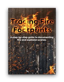 Tracing Fire Footprints guide cover with burnt wood and title.