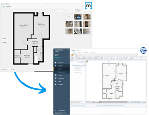 Exporting an magicplan floor plan sketch ESX file with photos and import the ESX file in Xactimate Verisk