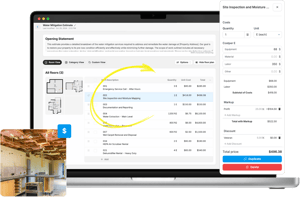 magicplan PRO Estimate with line items break down